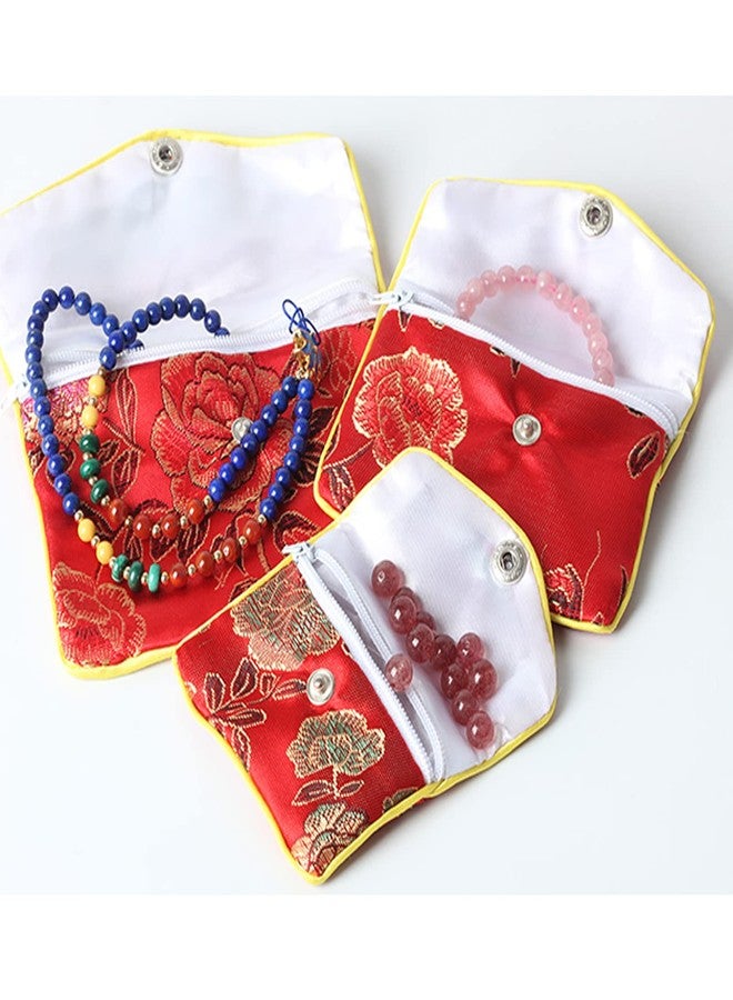 Baitaihem 15 Pack Jewelry Purse Pouch Gift Bags Chinese Silk Style Brocade Embroidered Bag,Multiple Colors(Medium) - Image 5